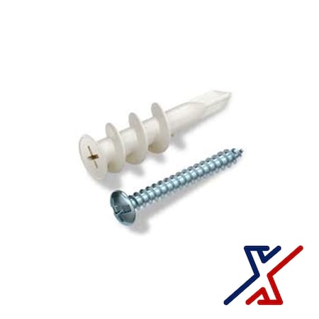 Screw Anchor, 1-5/8 L, Nylon